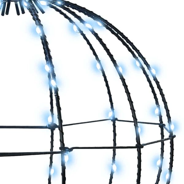 vidaXL Žogica med 192 LED Hladno bela 60 cm Kovina