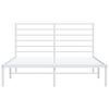vidaXL Kovinski posteljni okvir z vzglavjem bel 160x200 cm