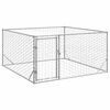 vidaXL Zunanji pasji boks z vrati 2x2x1 m pocinkano jeklo