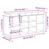vidaXL Klop za čevlje sonoma hrast 102x32x50 cm inženirski les