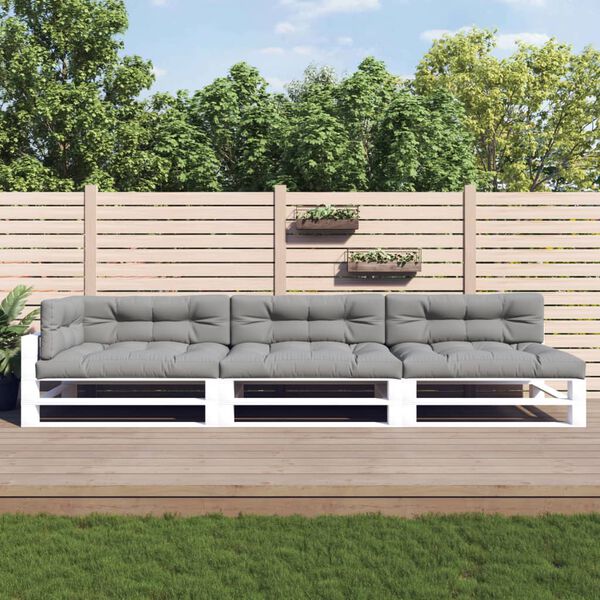 vidaXL Blazine za palete 7 kosov sivo blago