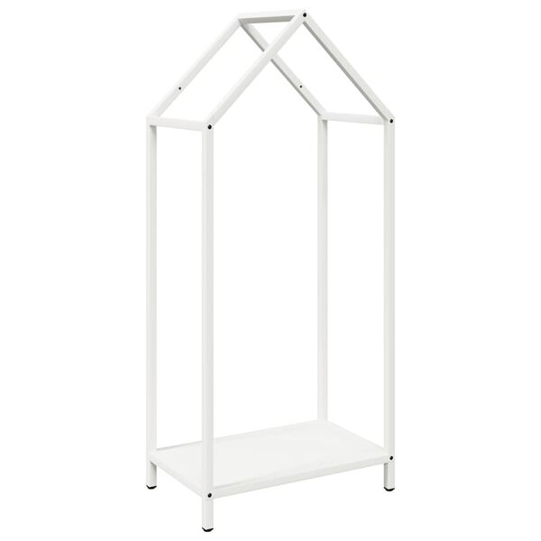 vidaXL Stojalo za drva belo 40x25x90 cm hladno valjano jeklo