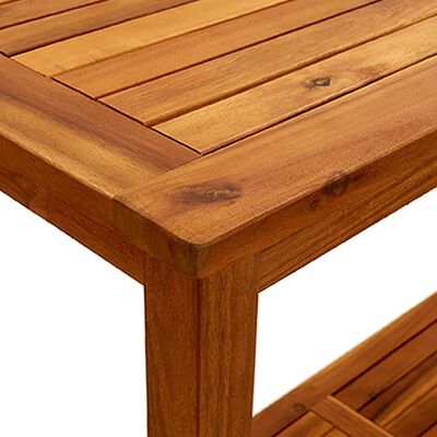 vidaXL Vrtna konzolna mizica 110x40x75 cm trden akacijev les