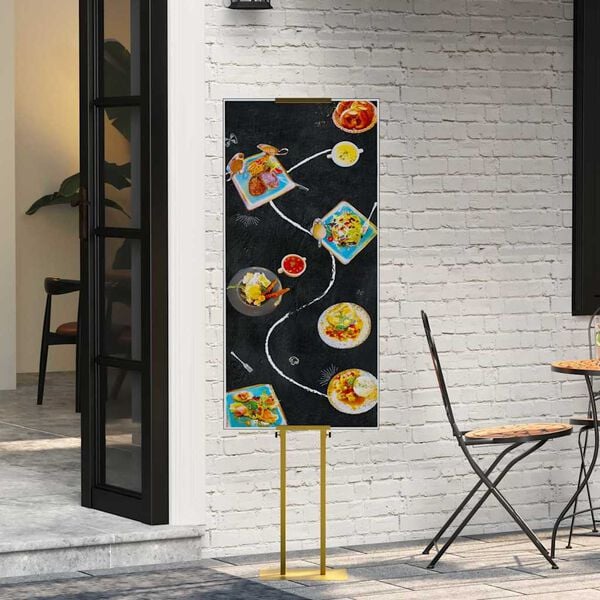 vidaXL Razstave na sejmih 2 pcs Zlata 30 x 24 x 208 cm elezo