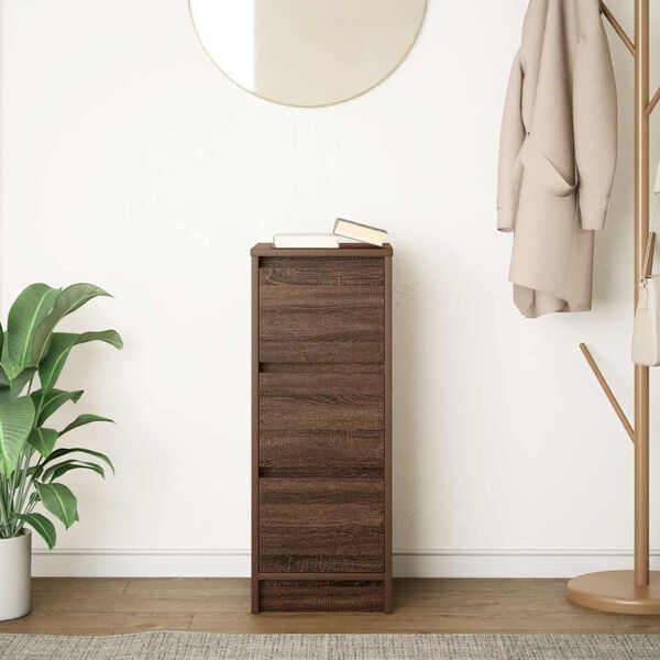 vidaXL Komoda rjavi hrast 29,5x34x76 cm inženirski les