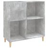 vidaXL Omarica za gramofonske plo&scaron;če betonsko siva 84,5x38x89 cm les