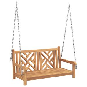 vidaXL Gugalnica za vrt 114 x 60 x 64 cm Trden tikov les