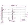 vidaXL Posteljno vzglavje belo 160x3x80 cm trdna borovina