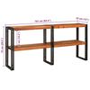 vidaXL Konzolna miza Rjava 160 x 33 x 75 cm Masiven les akacije