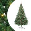 vidaXL Umjetna preddekorirana božićna jelka Zelena 240 cm PVC