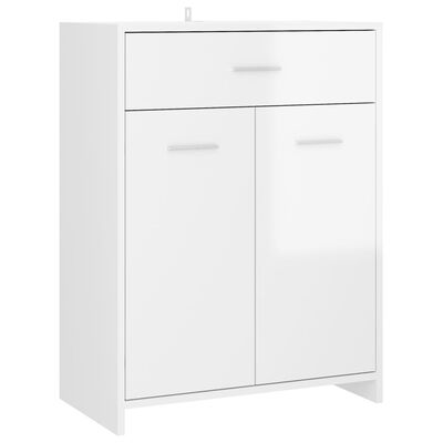 vidaXL Komplet kopalniškega pohištva 4-delni visok sijaj bele barve