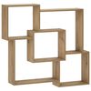 vidaXL Stenska polica Artisan hrast 98 x 17 x 91 cm Obdelan les