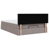 vidaXL Otomanska postelja z vzmetnico taupe 140x190 cm blago