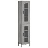 vidaXL Visoka omara siva sonoma 34,5x34x180 cm inženirski les