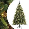 vidaXL Umjetno zložljivo božićno drevo s stožci Zelena 240 cm