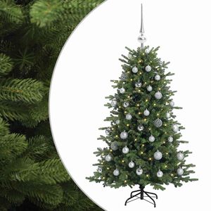 vidaXL Umetna božična jelka z bučko 120 cm 150 LED Toplo bela