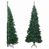 vidaXL Kotna umetna novoletna jelka zelena 180 cm PVC