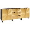 vidaXL Komplet stranske omare 3 kos 180 x 33 x 75 cm Masiven les manga