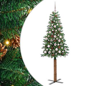 vidaXL Ožja jelka med 300 LED Zelena 180 cm PVC in trden bor