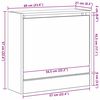 vidaXL Omara za čevlje Umetni hrast 60 x 21 x 57 cm Konstruiran les