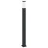 vidaXL Stebriček s senzorjem 110 cm črne barve IP44