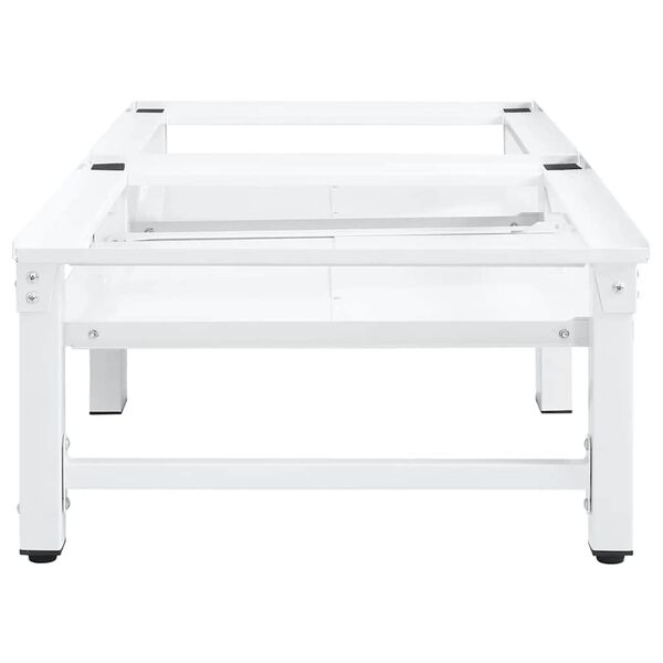 vidaXL Podstavek za pralni in su&scaron;ilni stroj z izvlečnima policama bel