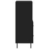 vidaXL Komoda črna 34,5x34x90 cm inženirski les