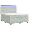 vidaXL Postelja boxspring z vzmetnico Svetlo siva 140 x 200 cm Žamet