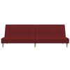 vidaXL Kavč dvosed z leži&scaron;čem in stolčkom vinsko rdeče blago