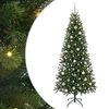 vidaXL Umestno božično drevo Zelena 210 cm PE in PVC