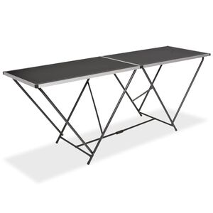 vidaXL Zložljiva tapetni&scaron;ka miza MDF in aluminij 200x60x78 cm