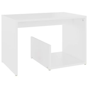 vidaXL Stranska mizica bela 59x36x38 cm iverna plo&scaron;ča