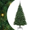 vidaXL Umestno božično drevo Zelena 210 cm PVC, jeklo in plastika