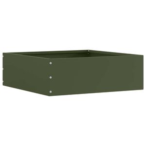 vidaXL Robovi trave 40 x 40 x 13 cm Jeklo Olivno zelena