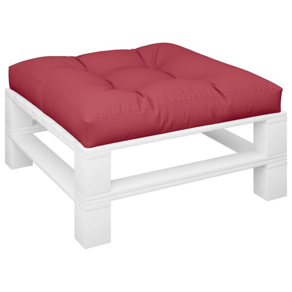 vidaXL Blazina za kavč iz palet vinsko rdeča 80x80x12 cm