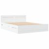 vidaXL Konstrukcija postelje 2 pcs Bela 150 x 200 cm Konstruiran les