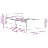 vidaXL Posteljni okvir brez vzmetnice star les 75x190 cm