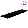 vidaXL Podloge za stopnice 4 kosi rjavo-črne 120x30x2 cm trdna hrastovina