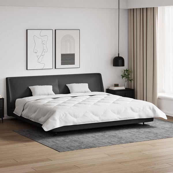 vidaXL Zimska posteljnina z blazino 3 pcs Bela Mikrovlakna