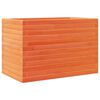 vidaXL Vrtno cvetlično korito vo&scaron;čeno rjavo 70x40x46 cm trdna borovina