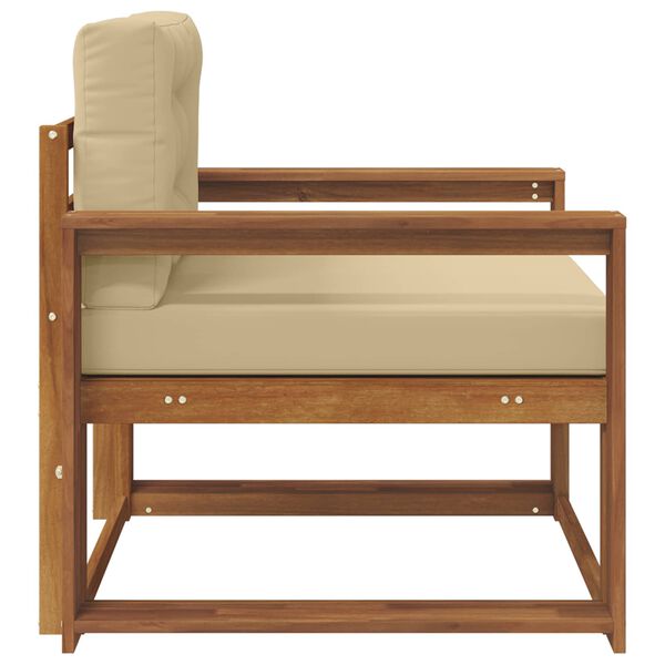 vidaXL Srednji zunanji kavč Masiven les akacije Naravna