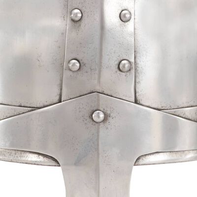 vidaXL Srednjeveška viteška čelada starinska kopija LARP srebrno jeklo