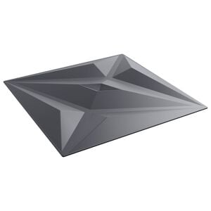 vidaXL Stenske plo&scaron;če Zvezda 12 pcs Zvezda Sivi 50 x 50 cm XPS Pena