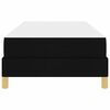 vidaXL Postelja z vzmetnico Črna 80 x 200 cm blago