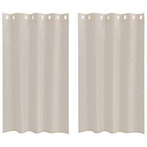 vidaXL Voile zavesa 2 kos Pe&scaron;čena 175 x 140 cm Poliester
