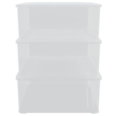 vidaXL Plastične škatle za shranjevanje 3 kosi 25 L zložljive
