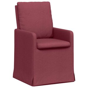 vidaXL Jedilni stoli 2 kos blago vinsko rdeča 57 x 67 x 98 cm