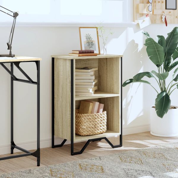 vidaXL Knjižna omara sonoma hrast 50x31x74,5 cm inženirski les