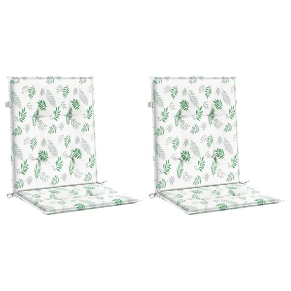 vidaXL Blazine za stole 2 kosa vzorec listja blago