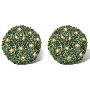 Dekorativna krogla premera 27 cm z LED lučmi na sonč. en. Set 2 kosa